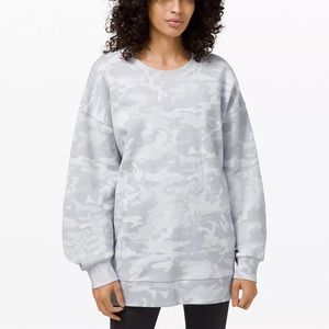 Lululemon Perfectly Oversized Crew - White Camo